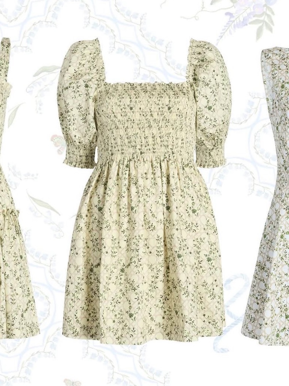Hill House The Athena Nap Dress Yellow Basketwave Summer 2024